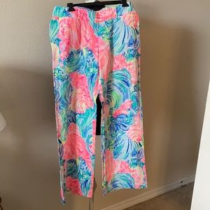 NWT Lilly Pulitzer Bal Harbour Linen Palazzo Pants